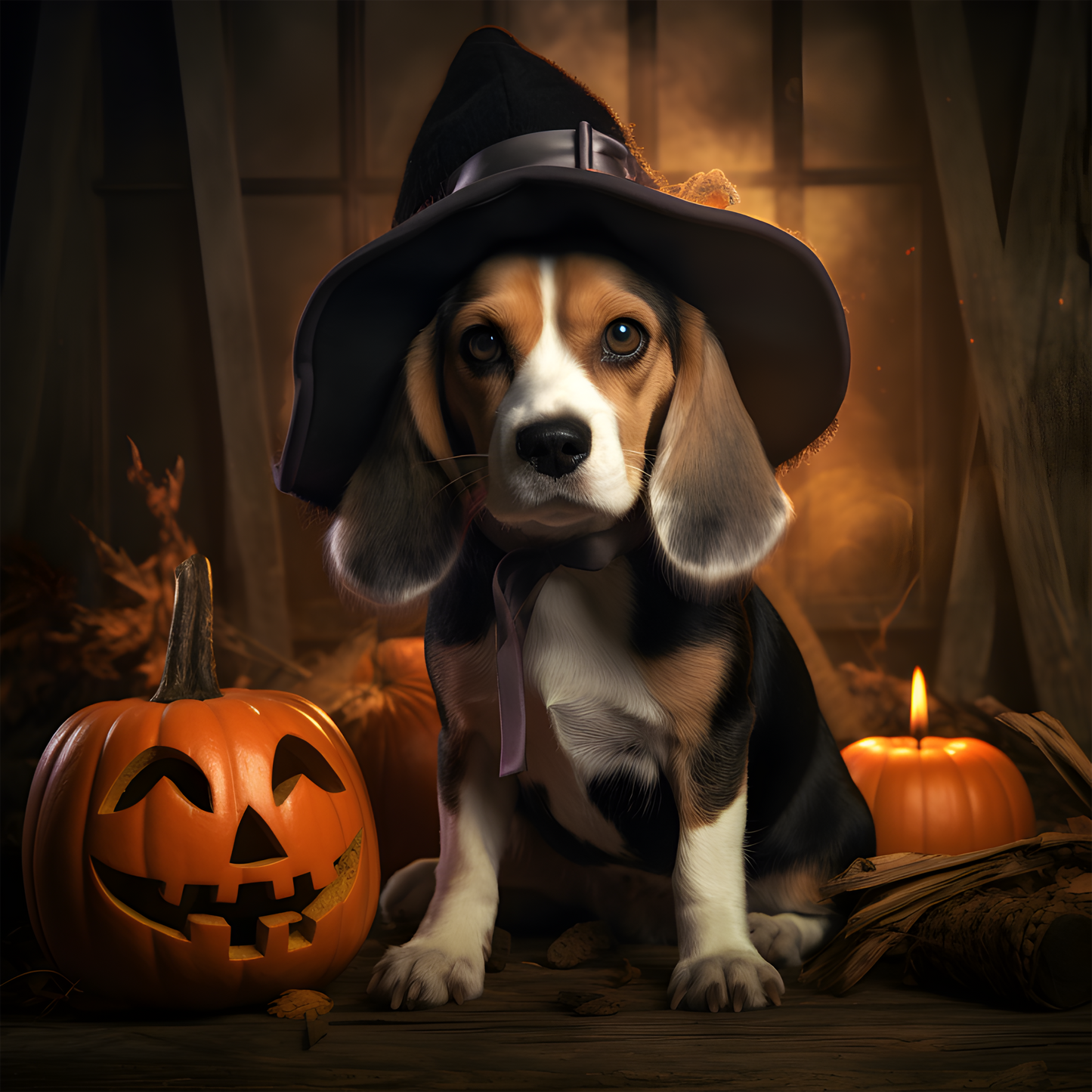 🐾 Adorable Halloween Dogs as Witches – PNG Bundle (20 Designs)